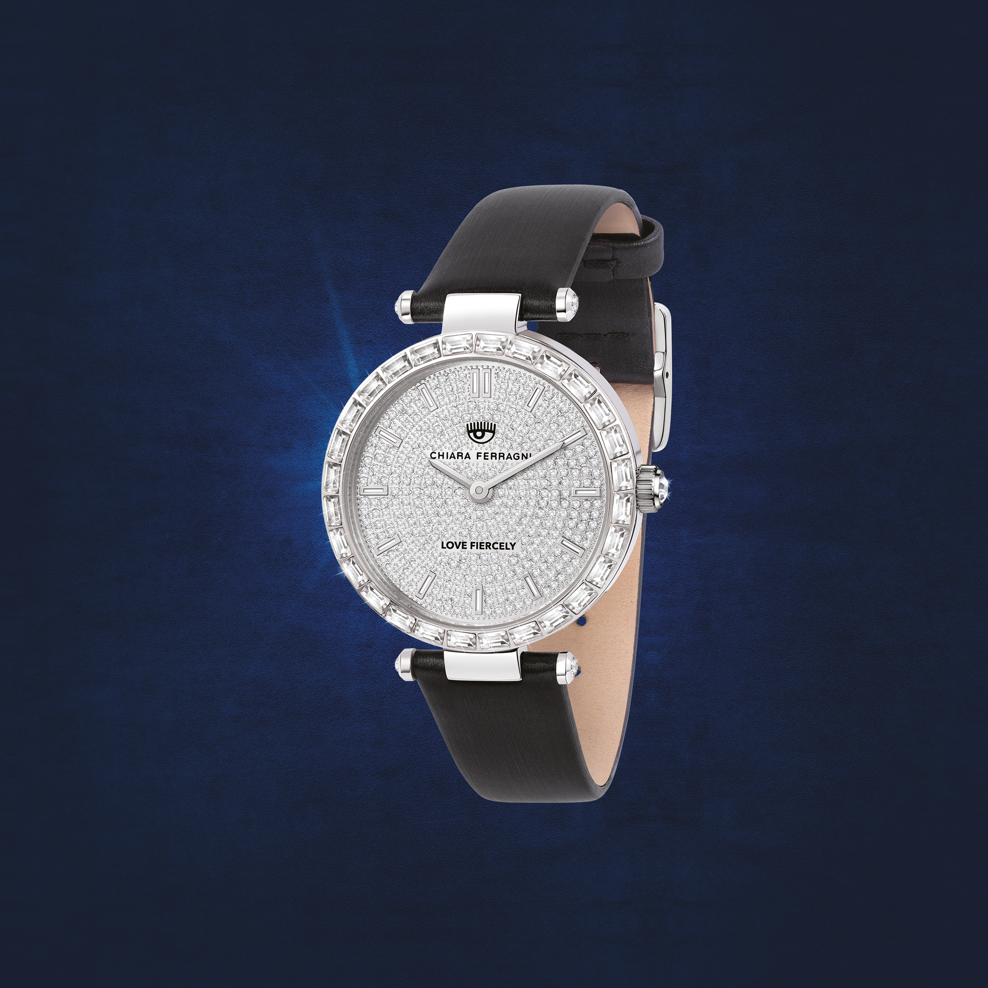 LADY LIKE 34MM 2H DIAM DUST DIAL BLACK S