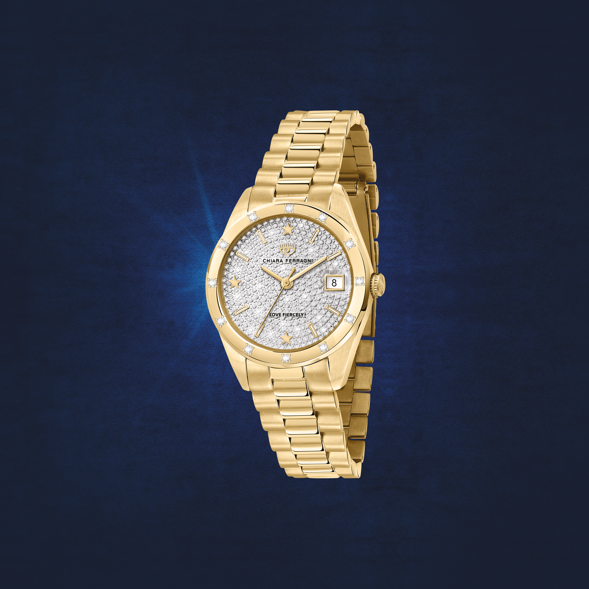 EVERYDAY 32MM 3H SI DIAM DUST DIAL BR YG